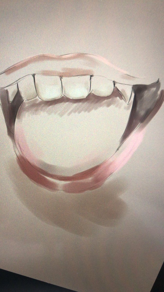 鬼滅の刃 綺麗な鬼のお口 リアルに描きたい 鬼滅の刃絵 ヴァンパイヤ イラスト イ まころん ネップリ販売中 東京展10 7 14 の イラスト