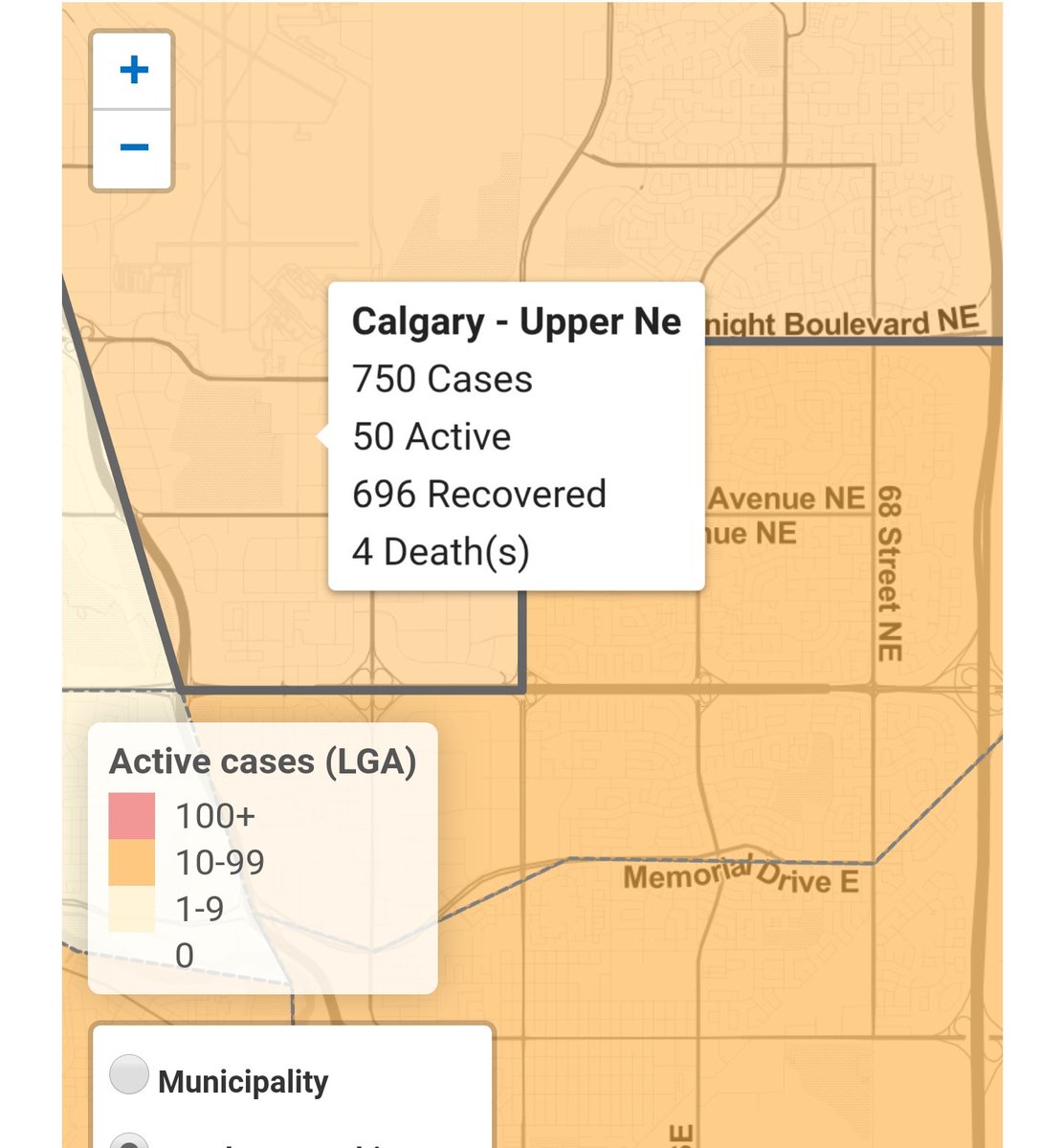 While we don't have the same analysis avail in AB, this is applicable to  #yyc Calgary. I spoke to  @CBCEyeopener in May about how NE YYC (discussed in  @sprawlcalgary piece later)was disproportionately affected by  #COVID19AB cases. This persists today https://twitter.com/CBCEyeopener/status/1260195234157338625?s=19