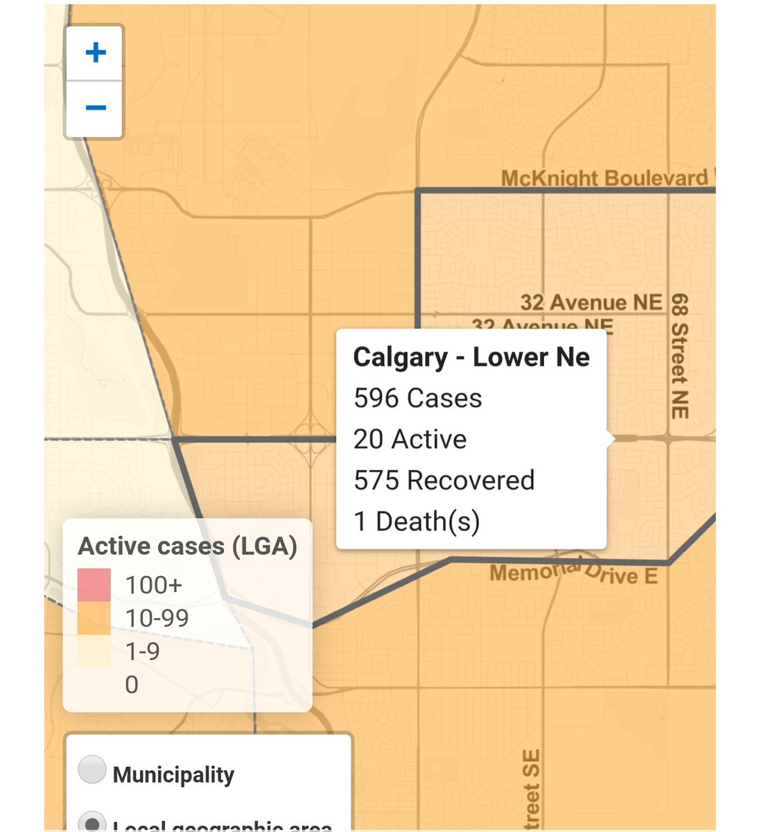 While we don't have the same analysis avail in AB, this is applicable to  #yyc Calgary. I spoke to  @CBCEyeopener in May about how NE YYC (discussed in  @sprawlcalgary piece later)was disproportionately affected by  #COVID19AB cases. This persists today https://twitter.com/CBCEyeopener/status/1260195234157338625?s=19