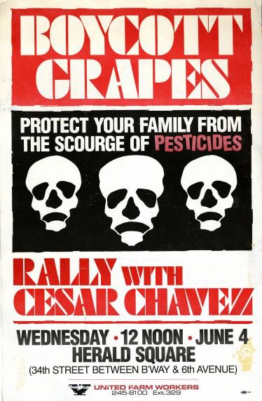 In the late 1960’s, Filipino and Mexican grape workers, led by Larry Itliong and Cesar Chavez, called on consumers to boycott grapes. Major grape growers (faced with consumer solidarity) raised wages, limited toxic pesticide use and recognized contracts. Boycotts are radical.