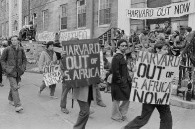 College students demanded their universities divest from companies doing business in apartheid South Africa- leading to a wave of protest divestment. From 1985-1990, the apartheid economy lost over $1 billion to ‘protest divestment’ boycotts.Boycotts are ethical.