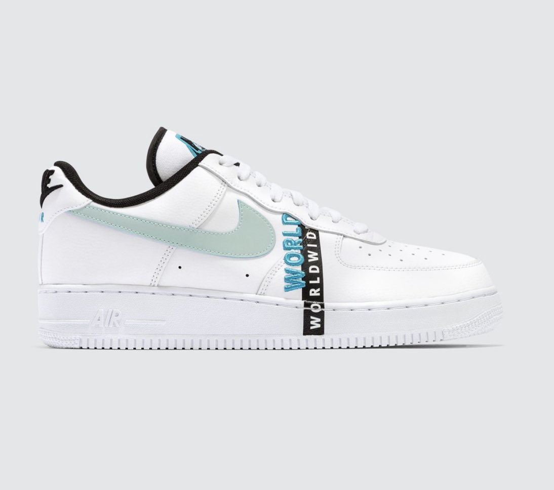 SNKR_TWITR on X: Nike Air Force 1 Worldwide 'White/Glacier Blue' on  Hibbett  #AD  / X