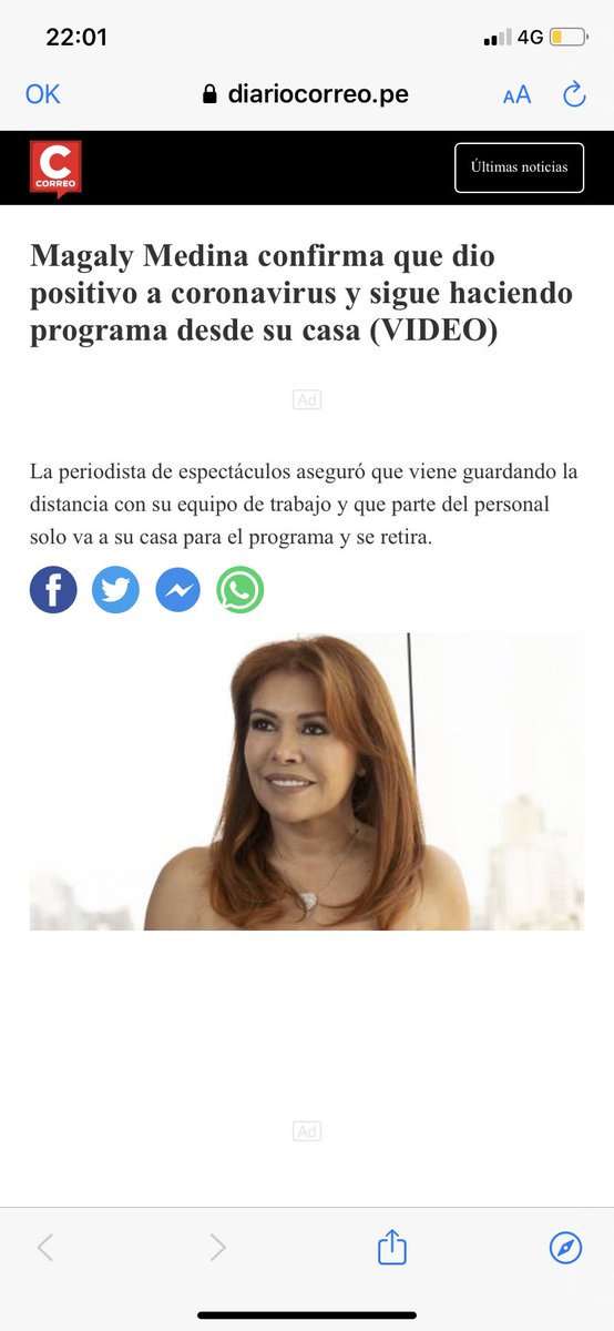 Utero Pe On Twitter Confirmado Magaly Medina Ha Dado Positivo