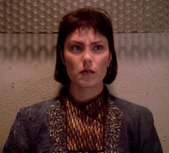 Time to say something positive about this. I really like the Bajoran lady.