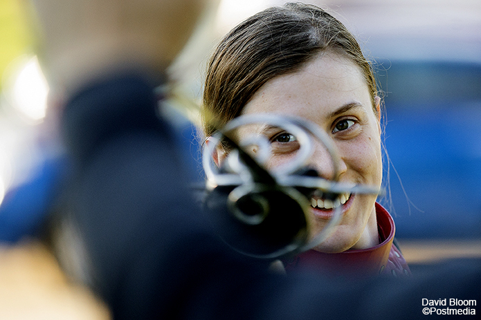 Samuel Fedoruk and Sharon Martin practice historical rapier fencing in Edmonton's Coronation Park Friday evening. #LateShiftPhotoWanderings #yeg