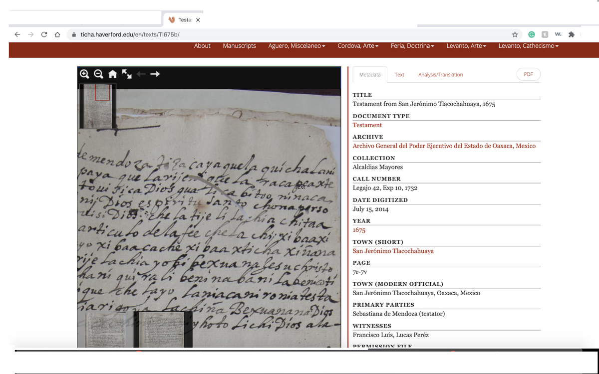 maria_nerdy's tweet photo. I was looking at "Testament from San Jerónimo Tlacochahuaya, 1675" from the Ticha Website. Because this week we learned about Religion words in Zapotec, "Dio's Espiritu Santo" is still used as it is in Zapotec Language. My parents still use it when referring to God. #TichaProject https://t.co/8OYL9eh6cQ