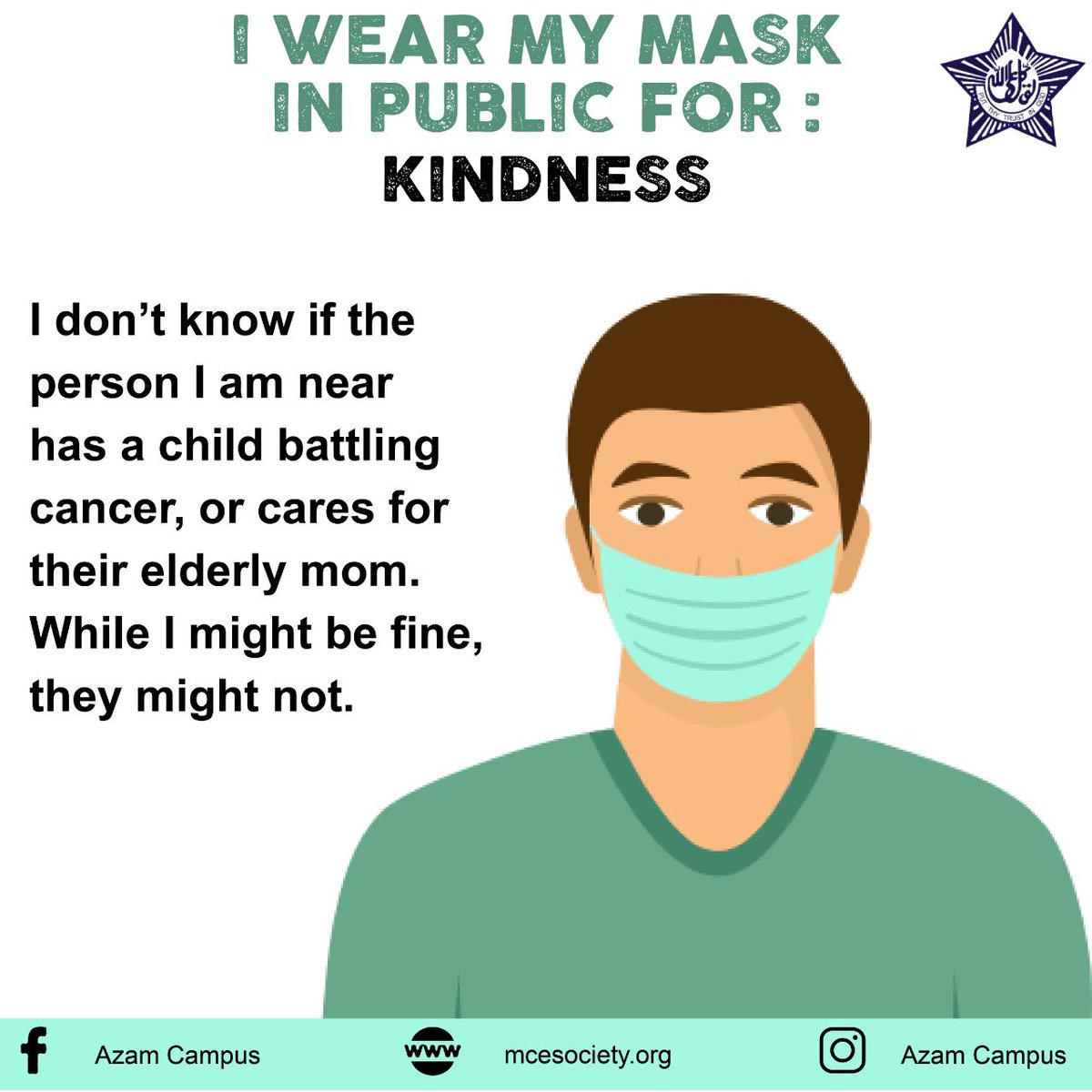 azamhub's tweet photo. #wearamask #covid19 #safetyfirst #community #kindness #humility https://t.co/VFSiIpU0Zv