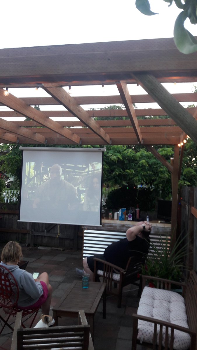 New pergola and some outdoor movies.#summerprojects