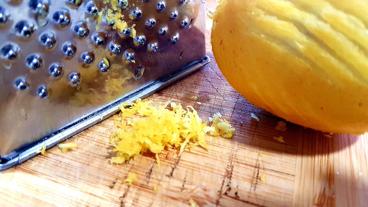 Get 2 or 3 fresh lemons & zest one of them & set aside. If you don't have lemons, just skip this step, no worries!