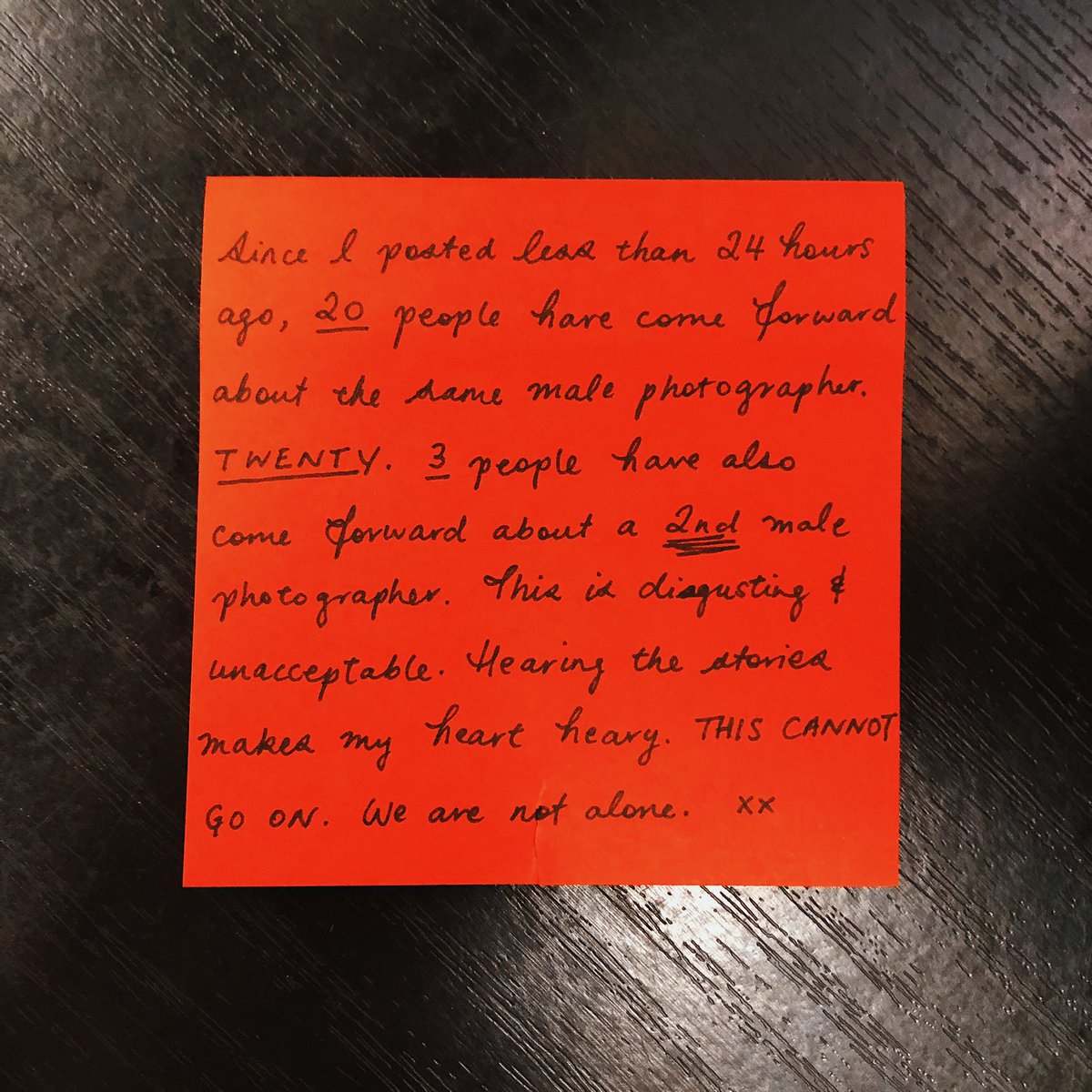 *UPDATE* 20 people have come forward about the same male photographer. 3 people about a 2nd male photographer. This is disgusting and unacceptable.