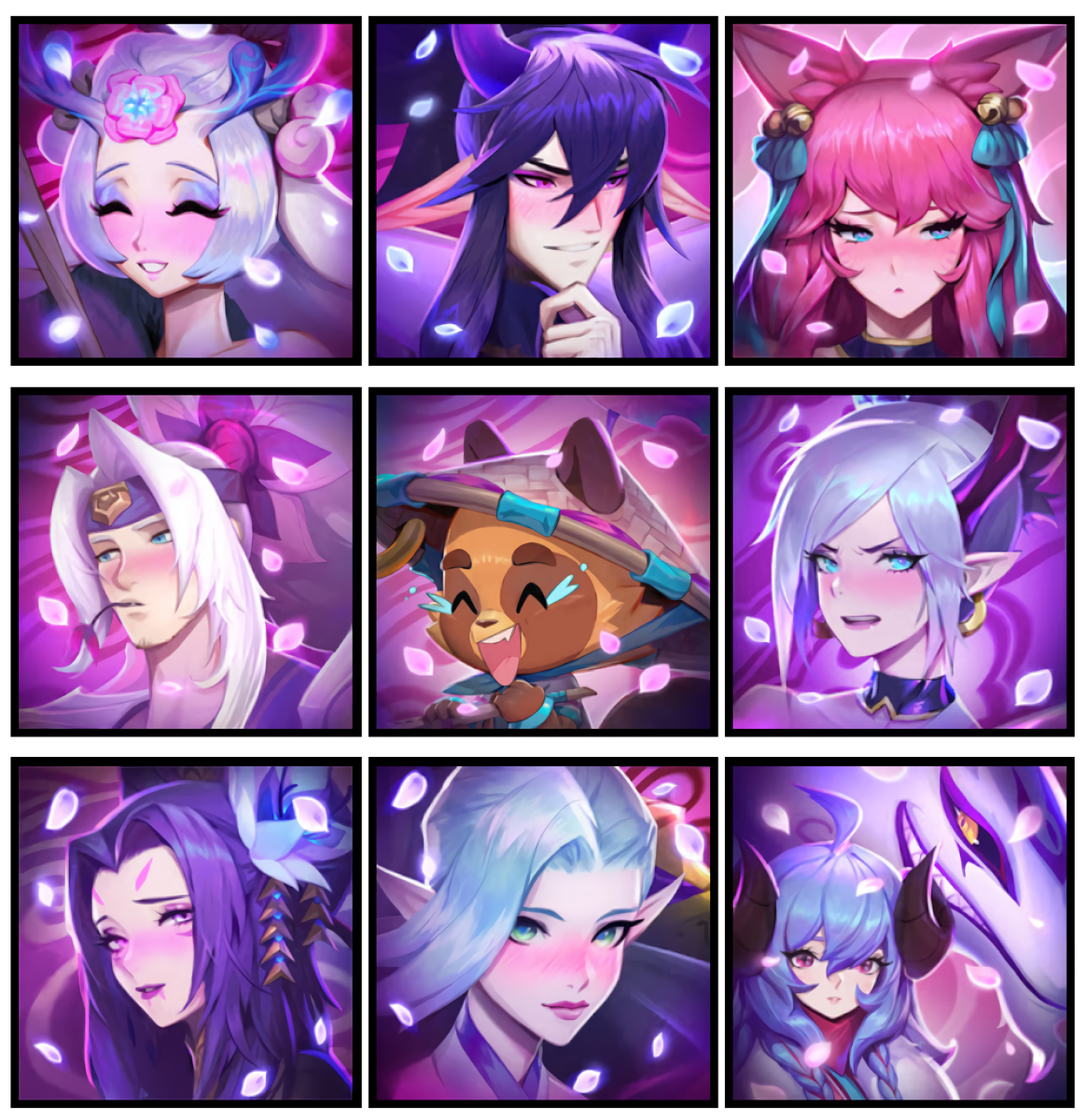 Spirit Blossom New Summoner Icons Spirit Blossom Lillia, Thresh, Ahri, Ya.....