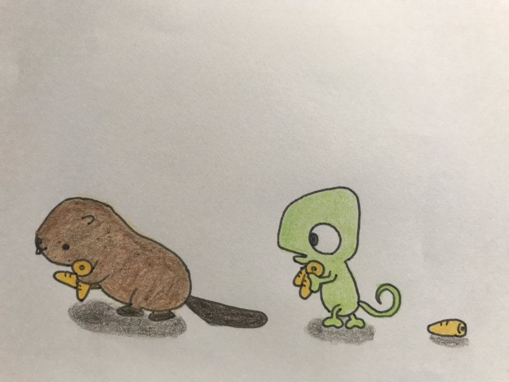 ぴぃと 今日のお絵かき ニンジンを運ぶ 阿蘇ファームランドふれあい動物王国のビーバーさんを意識してみました お絵かき イラスト カメレオン ビーバー ぴぃと 今日のお絵かき ニンジンを運ぶ 阿蘇ファームランドふれあい動物王国のビーバーさんを意識してみました お絵かき イラスト カメレオン ビーバー