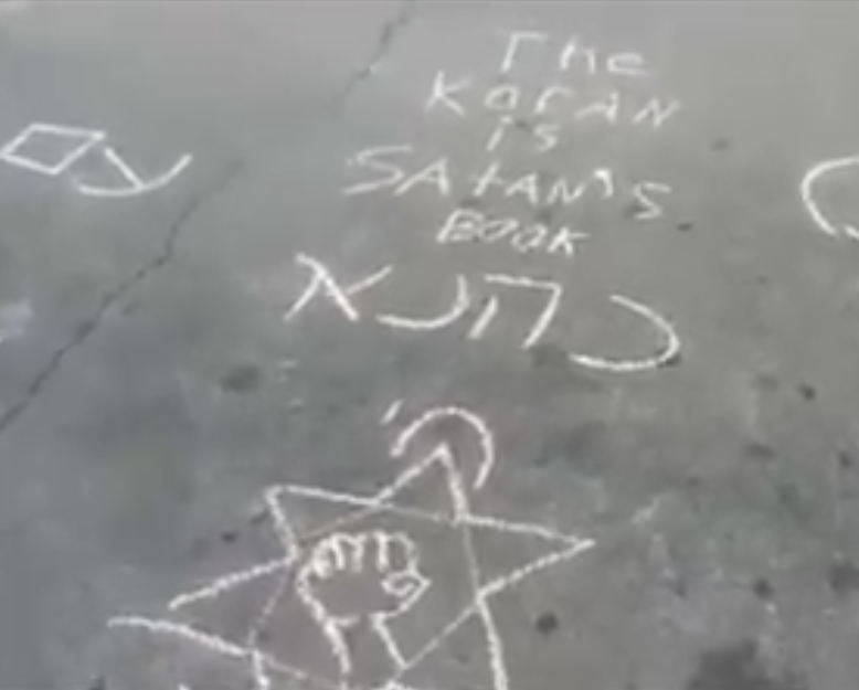 15. JDL members held a demonstration in front of Foodbenders where they harassed people on the street and wrote Islamophobic statements in front of the business. These actions are indefensible. The protest was attended by Meir Weinstein, Jordan Justein, Ron Banerjee, and others.