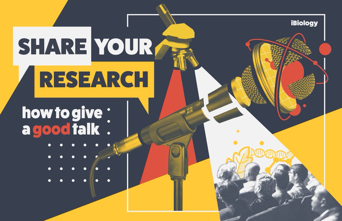 “Share Your Research: How To Give A Good Talk” is coming July 27th. The #iBioCourses team has interviewed 15 scientists about their process of giving a research talk!
 👉  bit.ly/3ffq8lS 
#SciComm @ibiology #academicchatter #academictwitter #phdchat #phdlife #highered