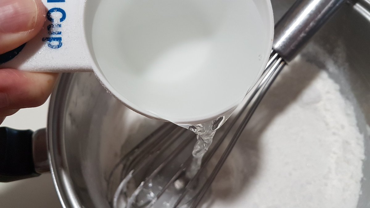 Next, gradually stir 1 and a half cups of water into the sugar mixture.Whisk until smooth and stir over medium heat until mixture thickens and boils. Boil 1 minute, then remove from heat.