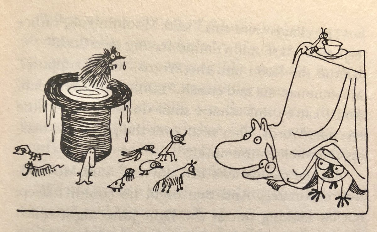 my favorite minor moomin characters are the "bad language" that are personified into funny little creatures 