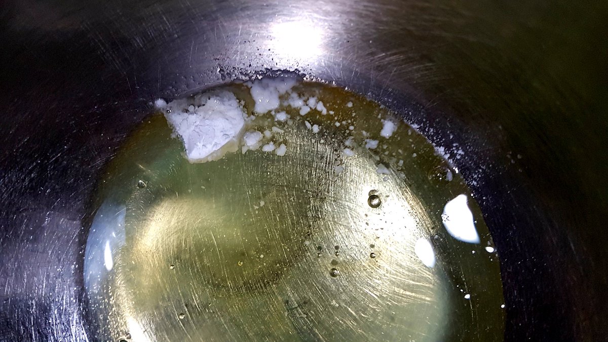 It's time to make the meringue. Get those 3 egg whites you set aside and add a 1/4 teaspoon of cream of tartar.