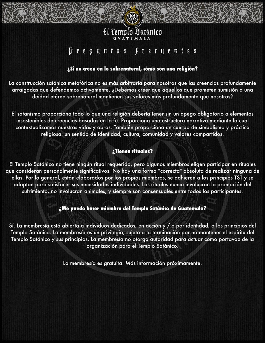 El Templo Satánico de Guatemala tweet media