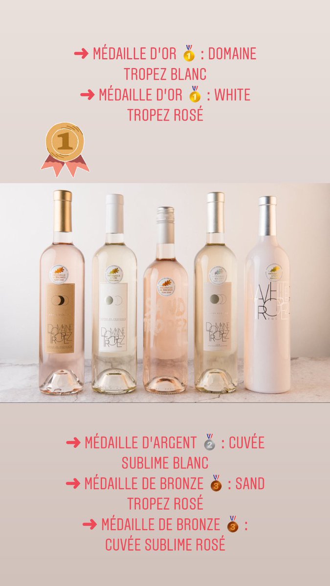 domainetropez's tweet photo. Les médailles CONCOURS GENERAL AFRICOLE de PARIS du Domaine Tropez ... https://t.co/ytIKhvmPKK
