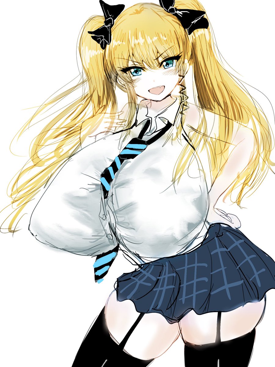 とにかく乳と態度がデカい金髪ツインテ娘ちゃん 