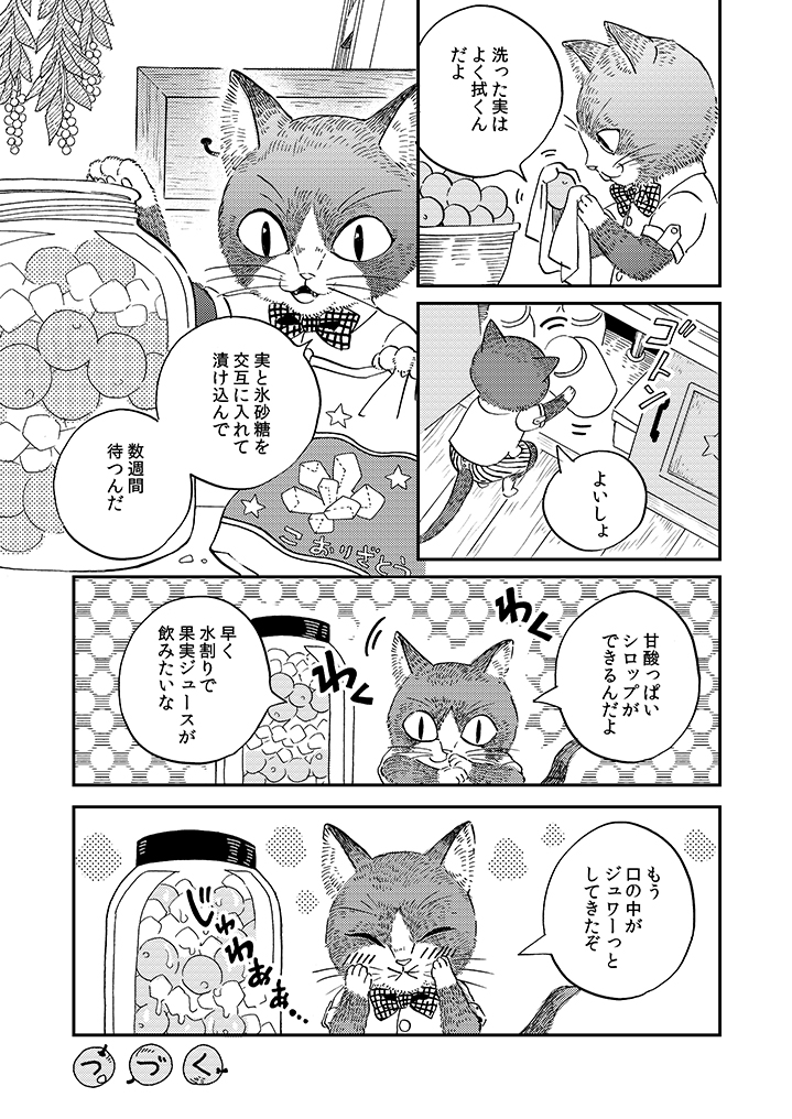 【果実シロップ】
のんびり暮らすねこのまんが
その2 