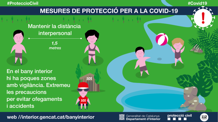 Si aquest #capdesetmana tens pensat anar a banyar-te a rius, pantans o estanys consulta els consells de #ProteccioCivil bit.ly/3illftu

#DistanciaMansMascareta