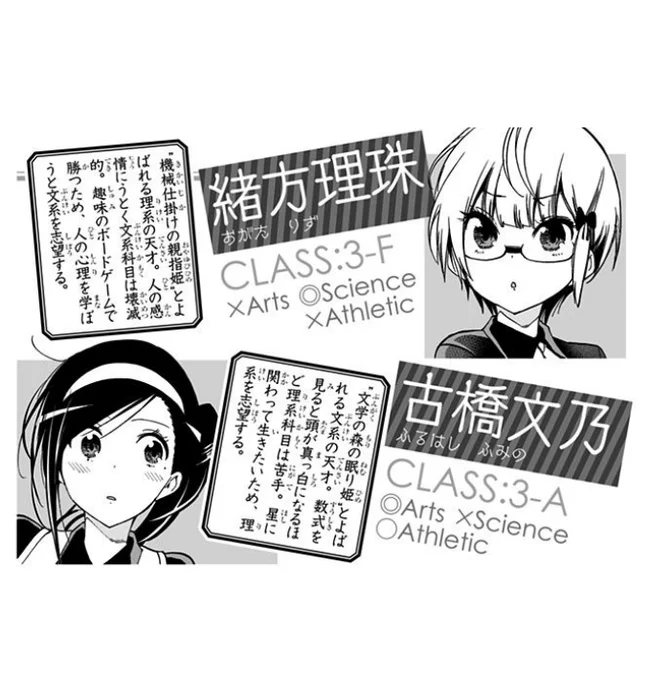 傾向って事なら複数作品で同時アンケート取らなければ意味が半減してしまうのでは……?

と思ってもう1作品。
五等分の似た漫画検索で出てきた「ぼくたちは勉強ができない」を昨日から読んでます。

果たして私の性癖はバレているのか……。
アンケートはリプに続きます。 