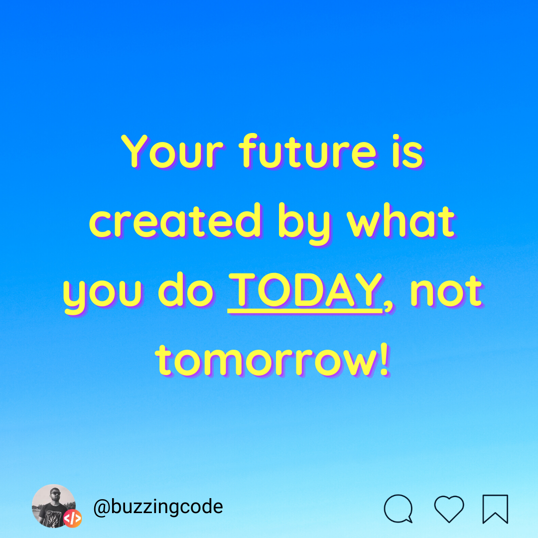 buzzingcode's tweet photo. “Your Future Is Created By What You Do Today, Not Tomorrow.” 
This is one of my favorite quotes from great American finance, author, and investor, Robert Kiyosaki!
#UI #UX  #businesssuccess #motivation #motivationalquote #motivations #inspiringquotes #lifegoals #buzzingcode https://t.co/1ZVPH7O5dn