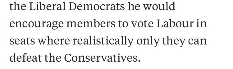 This is what really got me. We know labour refuse to work with us, we know labour spent more time attacking us than the tories last time.Eds approach is to reward this with absolutely no indication of a behaviour change.