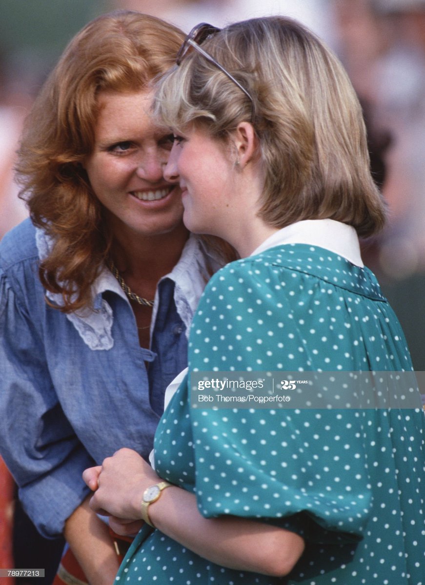 Sarah and Diana, Guard's Polo Club, Windsor, 1982Again, same venue in 1983, also with Charles...