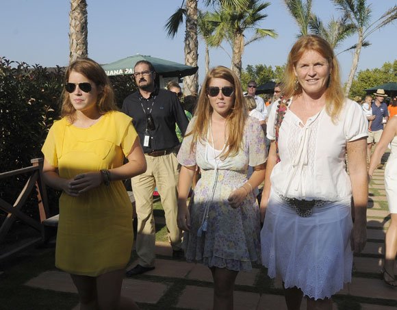 Sarah, Beatrice and Eugenie watching the Gold Cup in Sotogrande, Spain - 2008 & 2009