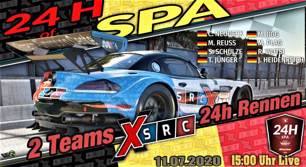 XStreamTeamLiv1's tweet photo. #iracing #spa24h #simracingcenter #livestream #twitch #esports #bmwz4gt3 #rowe https://t.co/Wq2eM49yBG