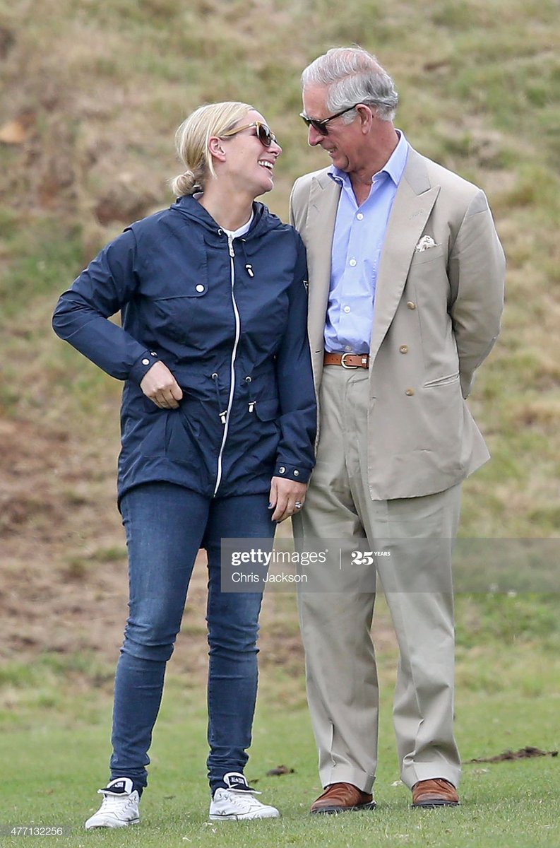 2013 - Zara in a charity polo match at Tidworth Polo Club.2015 - Zara and Prince Charles at Beaufort Polo Club2016 - Zara Phillips in a Jockeys vs Olympians charity polo match at Beaufort...