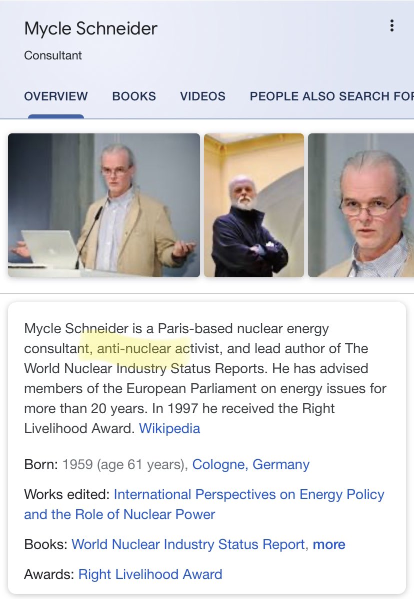 ..with links to her sources. Turns out “Risky” comes from HPC running over budget(!), and “expensive” is based on openly anti- #nuclear  @MycleSchneider’s WNISR report, with no regard to e.g. system costs. = two words w/o any backing that delay dealing with  #climate issues. Why?