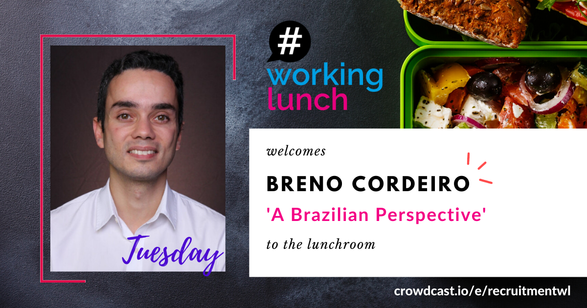What have you got for lunch today? 
Fancy something a bit different? 
How about 'A Brazilian Perspective'?
Join Graham and Breno Cordeiro for today's #WorkingLunch from 1pm
bit.ly/2OcvylJ