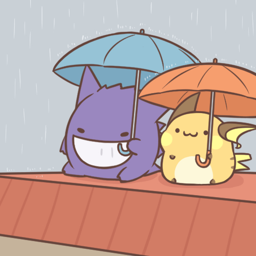 umbrella rain pokemon (creature) no humans smile grin :3  illustration images
