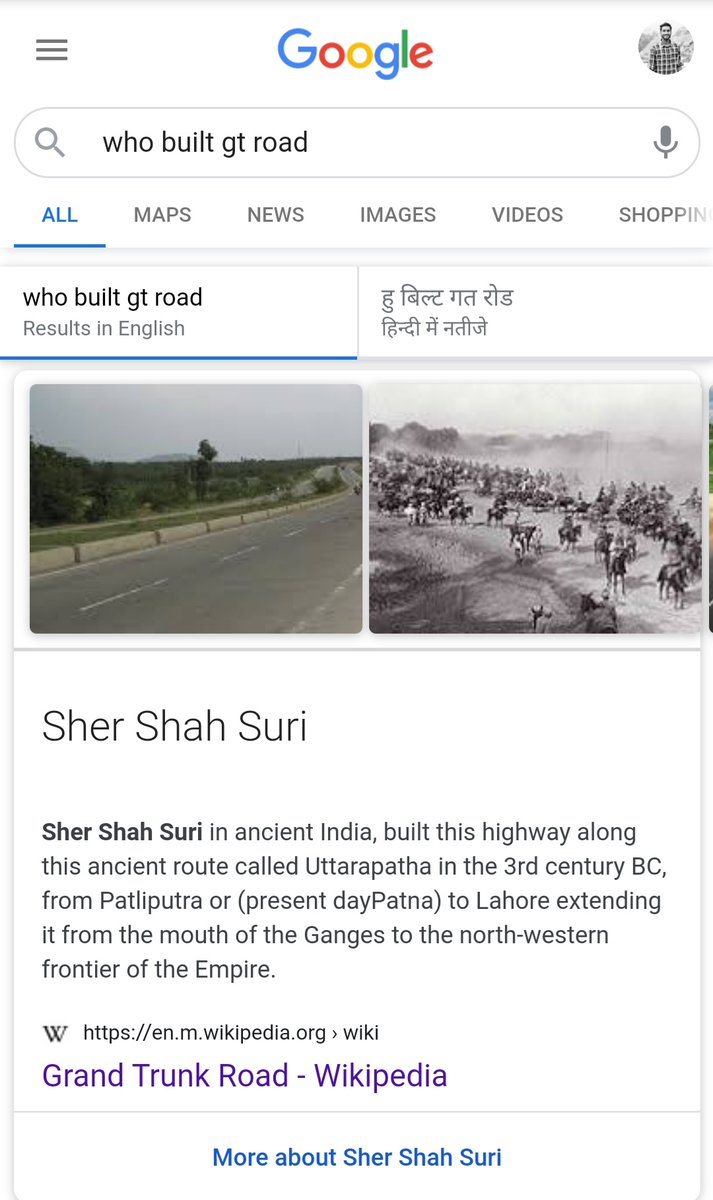 shekharam_'s tweet photo. शेरशाह सूरी का जन्म हुआ सन् 1538 में और G.T. Road का निर्माण हुआ 333 B.C. में।
फिर G.T. Road को शेरशाह सूरी ने कैसे बनवाया ??

सत्य - चंद्रगुप्त मौर्य ने बनवाया था।

@sambitswaraj @SudhanshuTrived
@Swamy39
@AMISHDEVGAN @sudhirchaudhary 
@SureshChavhanke

#GTRoad https://t.co/Ay6j5gEgxi