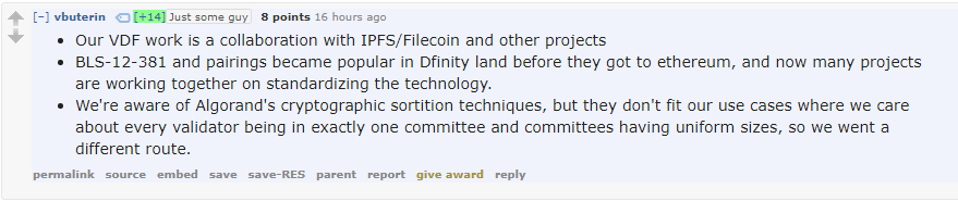 12/ Is eth2 taking inspiration from or working with "competitors"? https://old.reddit.com/r/ethereum/comments/ho2zpt/ama_we_are_the_efs_eth_20_research_team_pt_4_10/fxfwwfm/