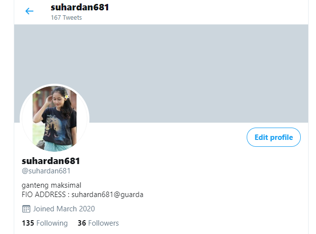 suhardan681's tweet photo. @joinFIO FIO ADDRESS : suhardan681@guarda https://t.co/1YIieHkr5b