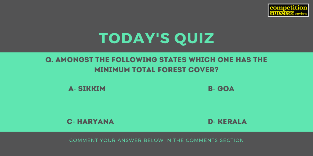 csr_csrmagazine's tweet photo. Comment the answer in the comments section.
The correct answer will be posted by 6 PM today.
#CSRQuickPrep #CSRMagazine #Competitionsuccessreview #CurrentAffairs #currentaffairsupsc #CurrentAffairsQuiz #QuestionOfTheDay #upsc #upsc2020 #upsc2021 https://t.co/hZuqXihLt7
