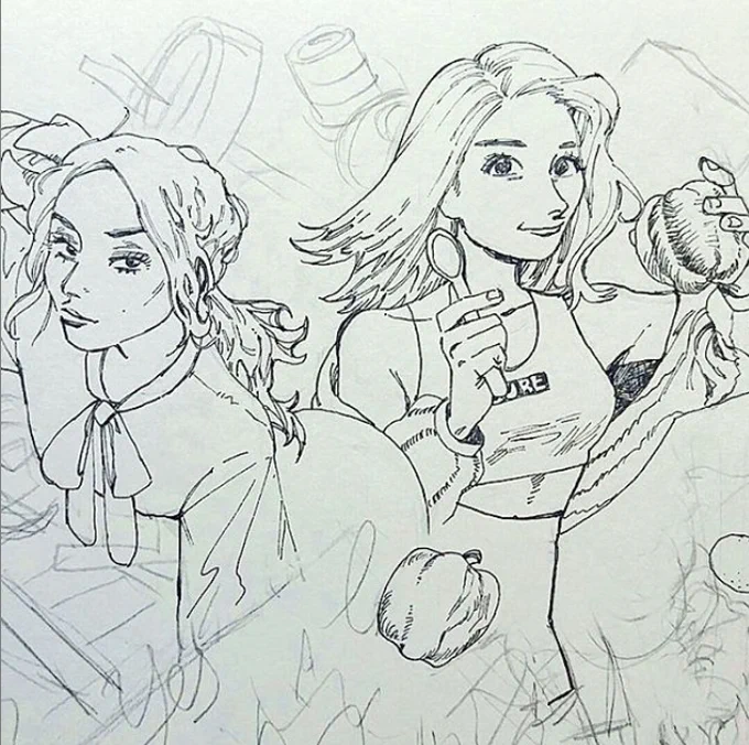 I FOUND mamamoo fanart wip from 2017 that i nevver finished 