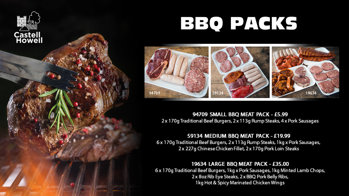 castellhowell's tweet photo. BBQ packs from just £5.99 each! 😎 https://t.co/AnhLKJWBqL