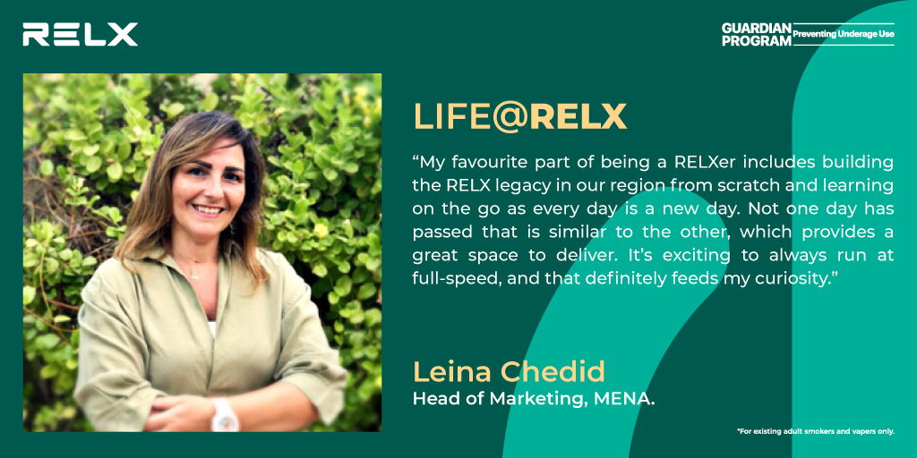 RELXTech's tweet photo. This week on Life@RELX we spoke with Head of Marketing for the Middle East and North Africa, Leina Chedid, as she candidly shares her exhilarating journey and why there’s never a dull moment at RELX. https://t.co/xOEyKUEsq2 #LifeatRELX https://t.co/ndj5IQNRws
