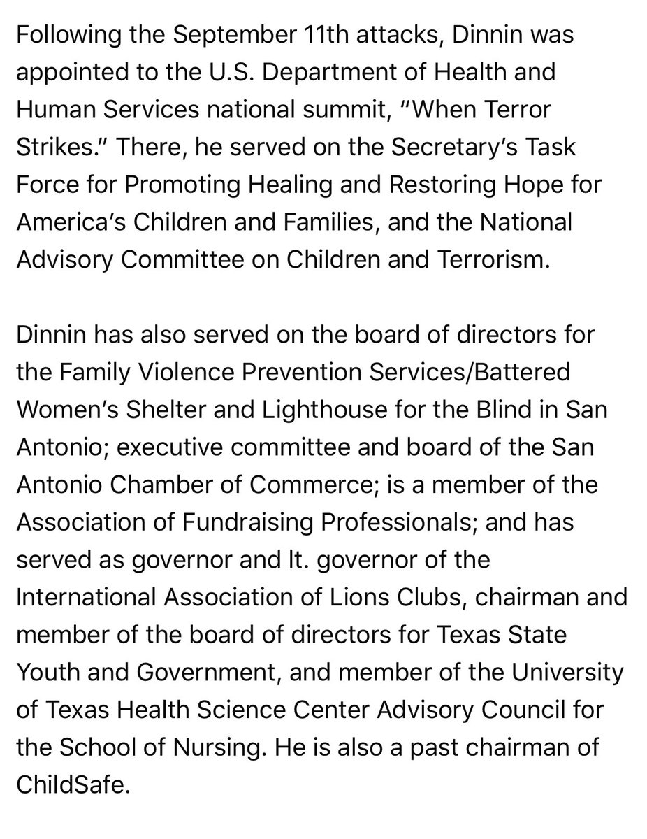 Ok....BCFS CEO Kevin Dennin was appointed to US Dept Health and Human Services post 9/11 attack. Was put on the Secretary’s Task Force for Promoting Healing and Restoring Hope for America’s Children and Families and the Nat Adv Com on Children & Terrorism. Prev  childsafe