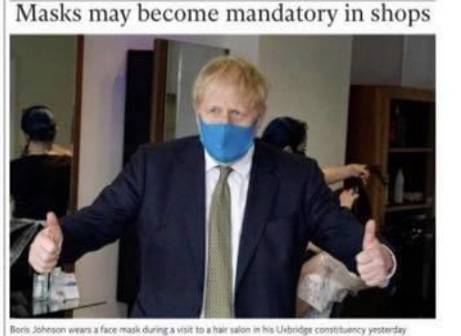 So <a href="/BorisJohnson/">Boris Johnson</a> our industry cannot believe VISORS ARE MANDATORY in ALL SALONS yet you are pic’d in a salon 👀 behind you! <a href="/10DowningStreet/">UK Prime Minister</a> PLEASE TAKE OUR INDUSTRY SERIOUSLY! <a href="/hsegovuk/">HSE</a> where is the enforcement? Most Salon owners are doing all to protect clients THEN 👇#COVID19