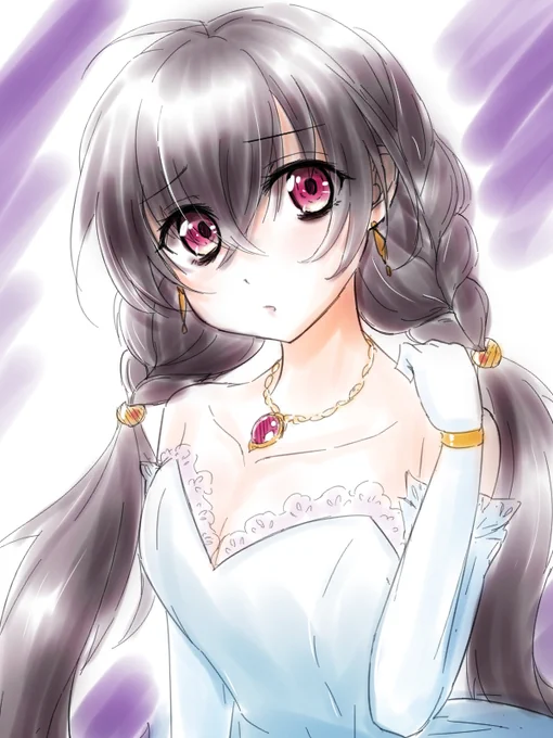 姫な萌木ちゃん(^^ 髪色も変えてみた。最近活躍してないぞ#グリモアA #グリイラ 