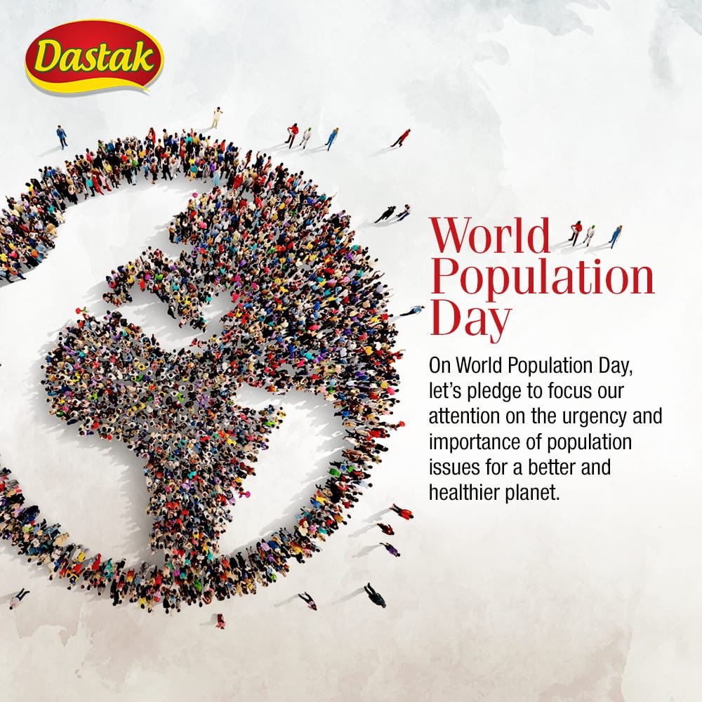 DastakFoods's tweet photo. On World Population Day, let's pledge to focus our attention on the urgency and importance of population issues for a better for all on a healthy planet.

#Dastak #WorldPopulationDay https://t.co/n0TsaLyf5U