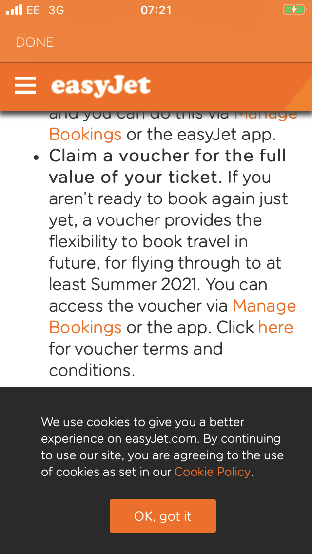 workitleigh's tweet photo. It would be great if @easyJet  didn’t make this option impossible on their website! Where is the voucher option? https://t.co/tL7mtGlYul