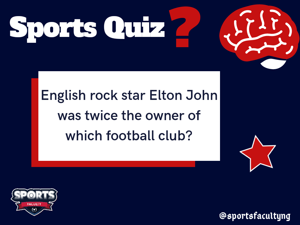 It is once again, Sports Trivia with Sports Faculty!!
.
Today's question question hint: It is a premier league club.

#SaturdayTrivia #SportsTrivia #SaturdayThoughts #PremierLeague #Sportsfaculty #Sports #Clubownership #EltonJohn