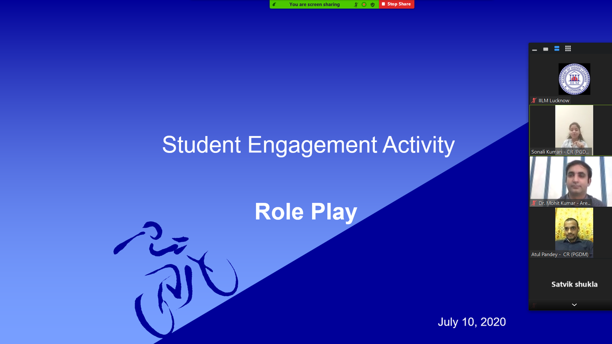 iilmahllko's tweet photo. IILM Lucknow Successfully conducted another engaging activity with the new batch students of PGDM 2020-22.The Activity involved Role Playing by the participants.
Students were enthusiastic and participated actively in the event. #PreOrientation #StudentEngagement #iilmlucknow https://t.co/HSMQBhc190